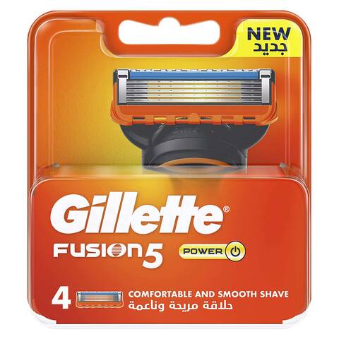 Gillette Fusion Power Men Razor Blade Refills - 4 Count
