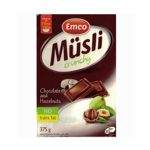 Emco Muesli Crunchy Chocolate And Hazelnut 375g