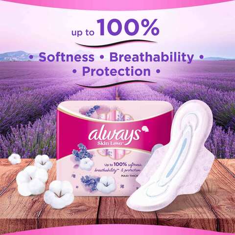 Buy Always Maxi Thick Night Sanitary Pads With Wings White 24 Pads