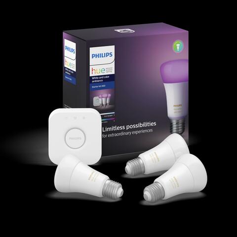 Hue A60 E27 LED Bulb - White and Colour Ambiance