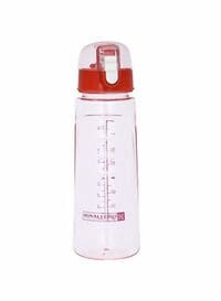 Royalford Plastic Water Bottle Clear/Red/White 550ml