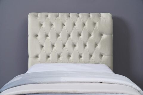 White best sale cushioned headboard