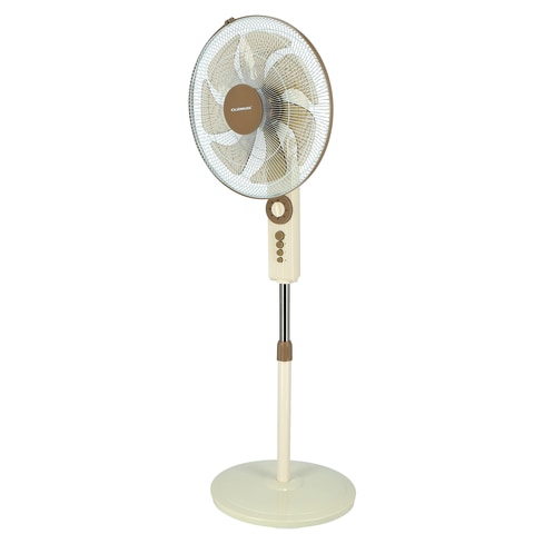 Olsenmark - OMF1788 Rechargeable Stand Fan, 18 Inch - Super Quiet Copper Motor - 3 Speed Setting - 7 Leaf Blade - Adjustable Height, Oscillation