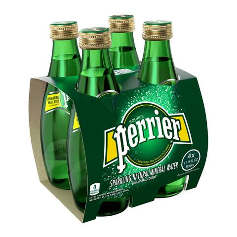 Perrier Sparkling Mineral Water 330ml Pack of 4