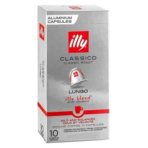 Illy Classico Lungo Ground Coffee Capsules 52g