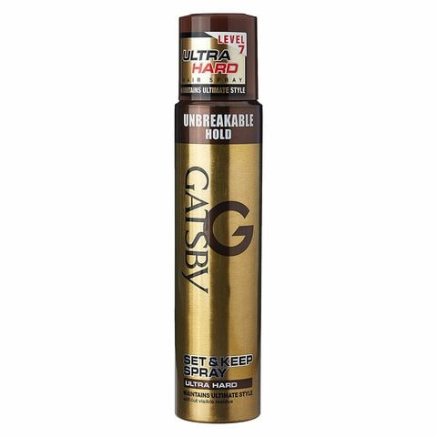 Gatsby Ultra Hard Level 7 Unbreakable Hold Set And Keep Hair Spray 250ml