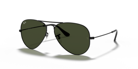 Ray-Ban Unisex Full Rim Aviator Classic Black Sunglasses RB3025-L2823