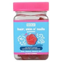 SOLV Hair, Skin N&#39; Nails Gummies Blueberry And Raspberry Flavour 236g