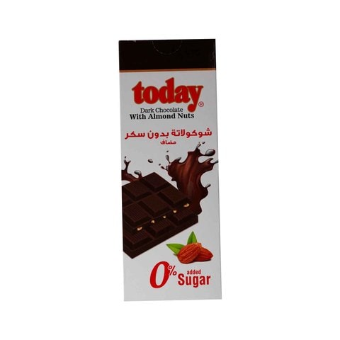 Today Chocolate Dark With Almond Sugar Free 65 Gram