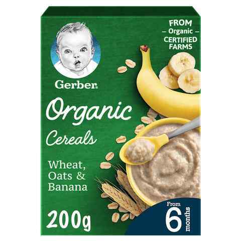 GERBER Organic Cereal, wheat & Wholegrain Oat Banana