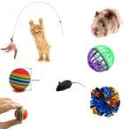 Buy GOLDEN ROSE - 7PCS cat toy with feather wand in UAE