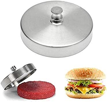 Stainless Steel 1 Set 12 cm Hamburger Press Aluminum Alloy Round Hamburger Meat Beef Grill Burger Press Patty Maker Mold Kitchen Accessories Cooking Meat Tools

