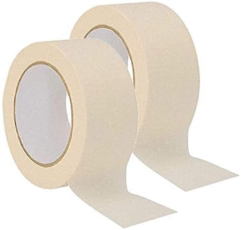 Abbasali Adhesive Masking Tape General Purpose Painter&#39;S Tape Bulk For Painting, Labeling, Packing, Craft, Art, Home, Office, School Etc. (Pack Of 2-2 Inch)
