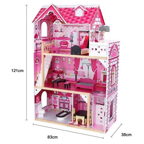 Xiangyu Top Bright Wooden Dollhouse With Elevator Dream Doll House For Kids, Wooden Dollhouse Furniture And Accessories For Kids