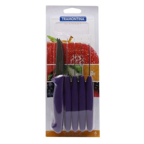 Tramontina Diamant Vegetable And Fruit Knives Purple 30cm 6 PCS
