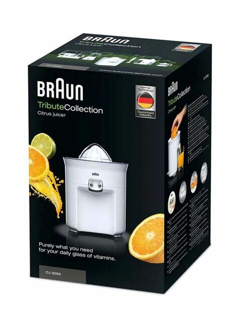Braun Tribute Collection Citrus Juicer 60W 60 W CJ 3050 White