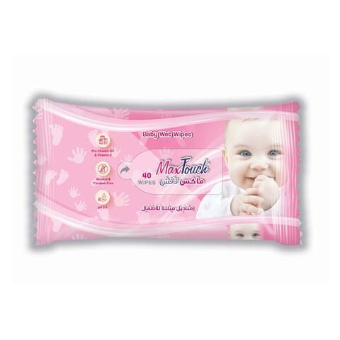 Max Touch Baby Wipes - 40 Pieces