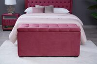 PAN Home Home Furnishings Emirates Gigastorage Bench Velvet Pink