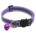 Buy GOLDEN ROSE Adjustable Nylon Dog Collars Reflective Safety Pet Collars With Bells For Little Dogs Cat Collars Pet Supplies (PURPLE) in UAE