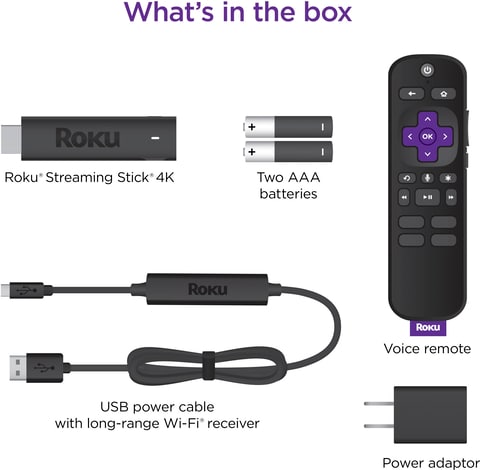 Roku Streaming Stick 4k 2021 Streaming Device 4k/hdr/dolby Vision With Voice Remote And Tv Controls - Black