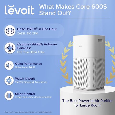 Levoit air purifier for deals home with h13