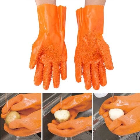 قفازات لتقشير البطاطس بسرعة من تاتر ميتس برتقالي