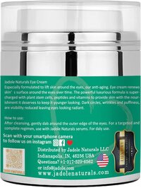 Jadole Naturals Eye Cream Moisturizer (1.7OZ) Total Effects 7-In-One Anti-Aging Transforming Eye Cream