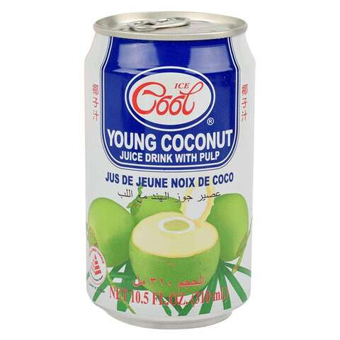 Buy Ice Cool Young Coconut Juice With Pulp 310ml in UAE