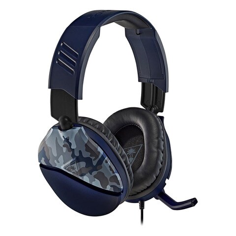 Turtle Beach Recon 70P Wired Over-Ear Gaming Headset With Mic Blue Camouflage