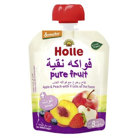 Holle Apple Peach With Fruits Of Forest Baby Food 90g