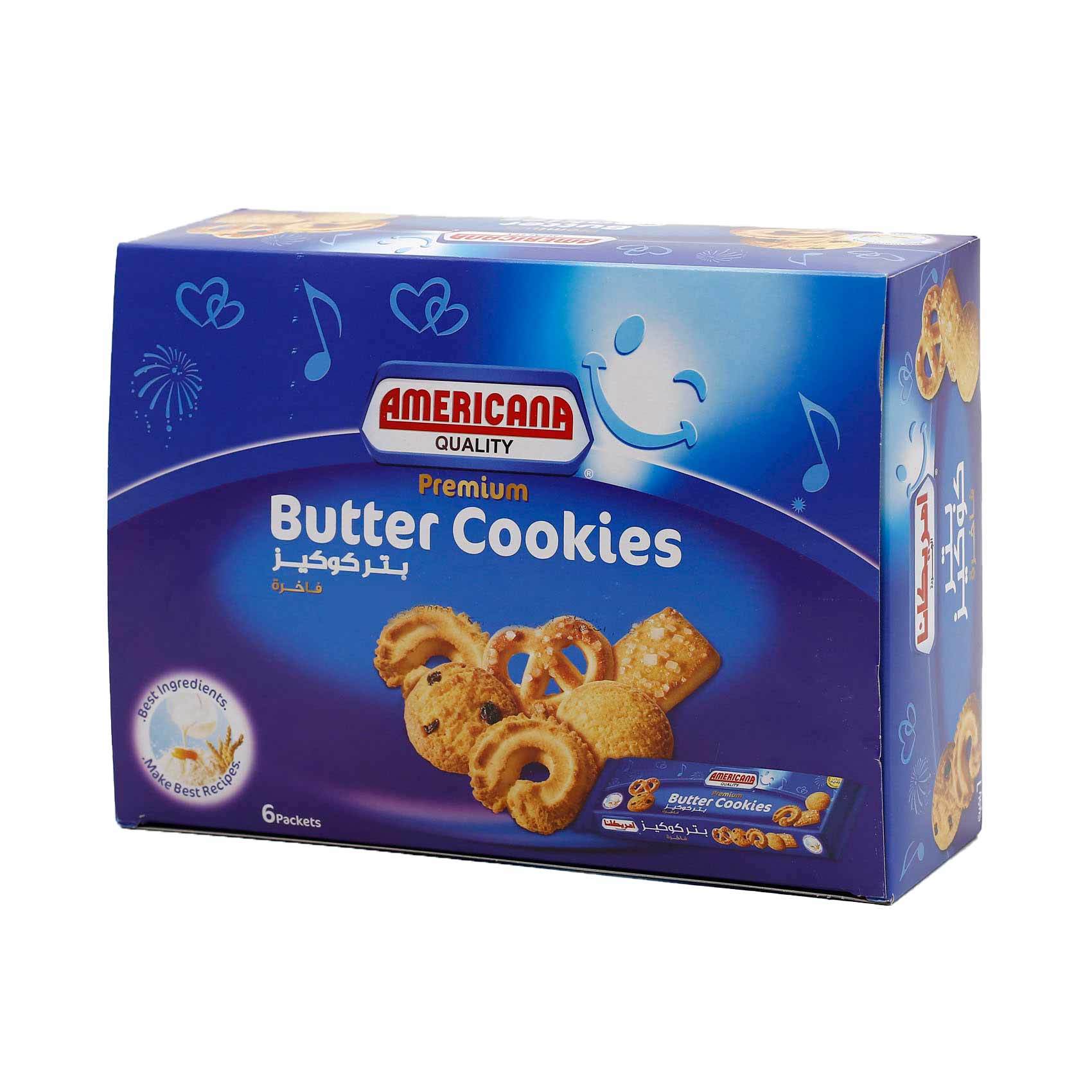 Buy Americana Butter Cookies Blue 100 G X 6 Pieces Online Shop Food Cupboard On Carrefour Saudi Arabia