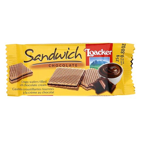 Loacker Chocolate Sandwich Wafer 25g x Pack of 25