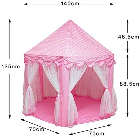 Generic Play Tent Portable Foldable Princess Folding Tent Children Castle Play House Kids Gifts Outdoor Toy Tents For Kid, Blue