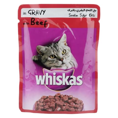 Whiskas Bites Beef In Gravy Cat Food 80g