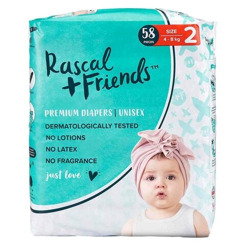Rascal + Friends Size 2 Diaper 58 Count price in UAE | Carrefour UAE ...