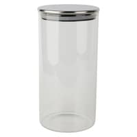 Glass Canister Jar With Stainless Steel Lid 1.8L