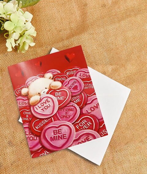 You and Me Pink & Red Hearts Paper Confetti