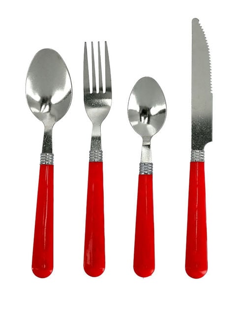 Delcasa 16-Piece Cutlery Set Silver/White