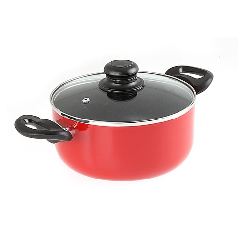 First1 Non-Stick Casserole With Lid Red 20cm