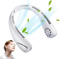 Generic 2 Pcs Rechargeable Personal Fan, Portable Bladeless Personal Fans, Wearable Air Conditioner Fan Battery Operated Leafless Neck Fan Cooler, Cooling Hanging Necklace, USB Rechargeable