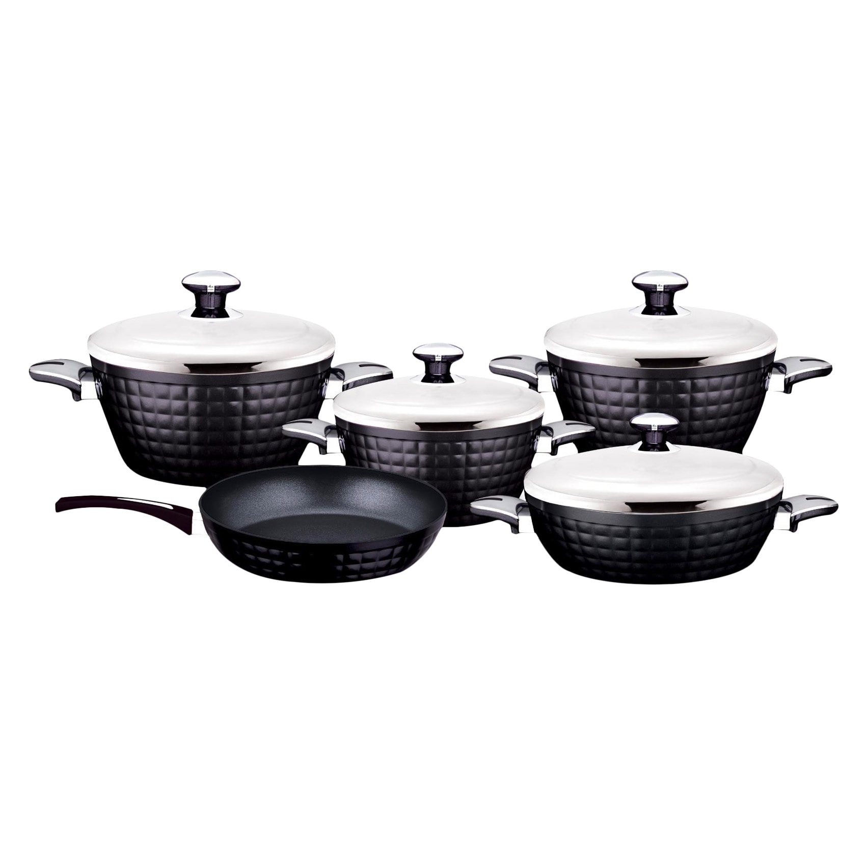 Homemaker Titanium Cookware Set 9 Pieces With Stainless Steel Lid
