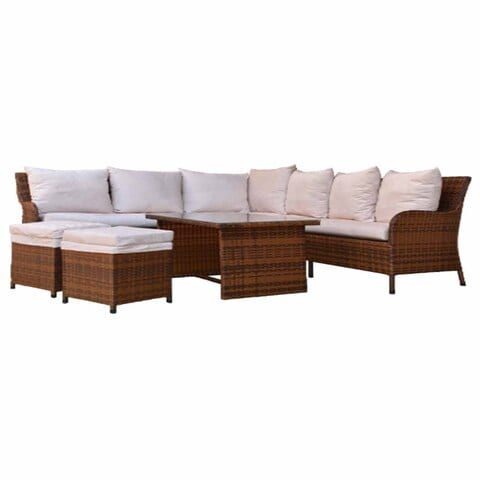 Buy Alameya Corner Set - 2 Sofa + 2 Pouf + Table Online - Shop Home &  Garden on Carrefour Egypt