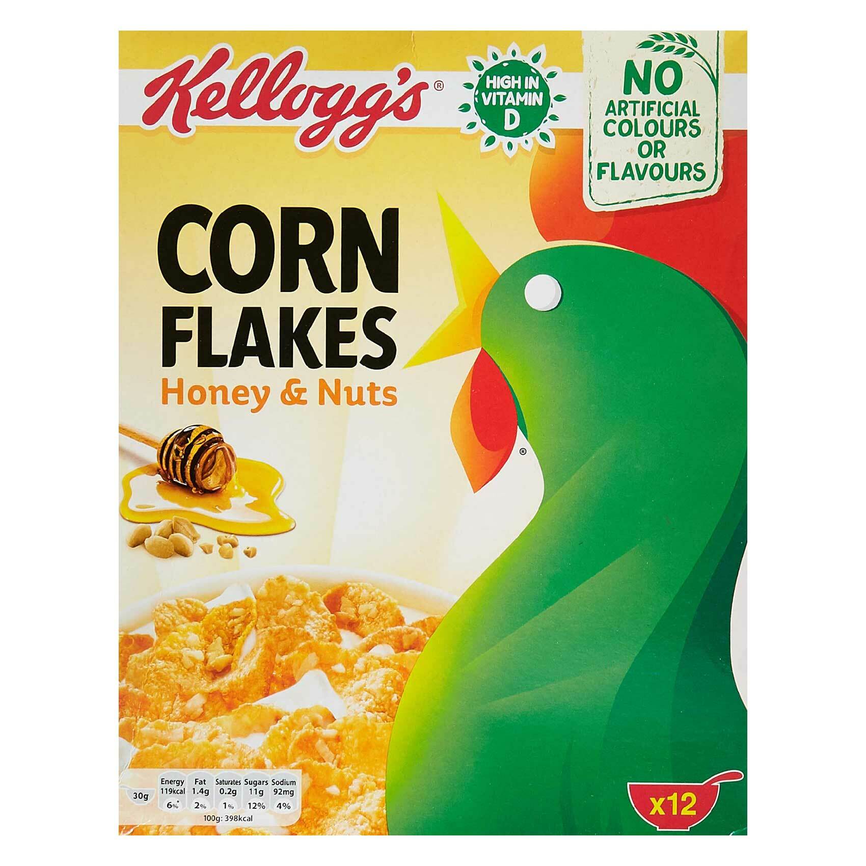 Buy Kellogg S Honey And Nuts Corn Flakes 375g Online Shop Food Cupboard On Carrefour Uae