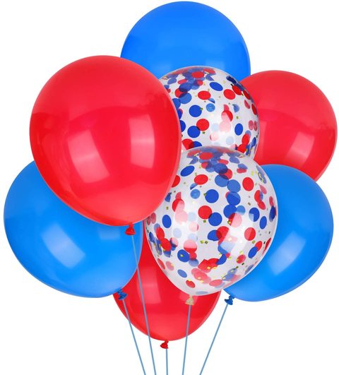 Buy Moaoo Spiderman Balloons 30 Packs Red And Blue Balloons 12 Inches Latex Balloon And Confetti Balloons For Baby Shower Bridal Shower Birthday Party Spiderman Party Supplies Decorations Online Shop