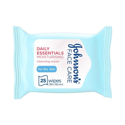 Johnson&#39;s Daily Essentials Moisturising Wipes Dry Skin 25Pieces