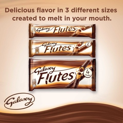 Galaxy Flutes Chocolate Bar 45g Pack of 12