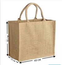 Red Dot Gift Linen Pu Coating Reusable Jute Shopping Bag Beach Blonde Handbags Canvas Tote Bags For Women Grocery Bag Large (10, H30*L40*W15cm)