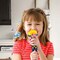 Kidwala Karaoke Blue Microphone Built In Music And Flashing Light Sing Along Mic With Battery Music Exploration Mic Third Gear Adjustment Mic Let&#39;s Sing Together Mic Toy For Girls
