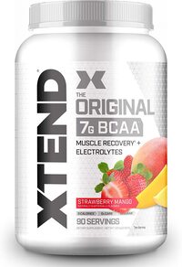 Scivation Xtend Original Bcaa Powder Strawberry Mango, Sugar Free Post Workout Muscle Recovery Drink With Amino Acids, 7G Bcaas For Men &amp; Women, 90 Servings