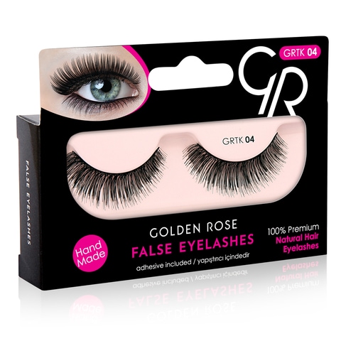 Golden Rose False Eyelashes 100% Premium Natural Hair Eyelashes No:04